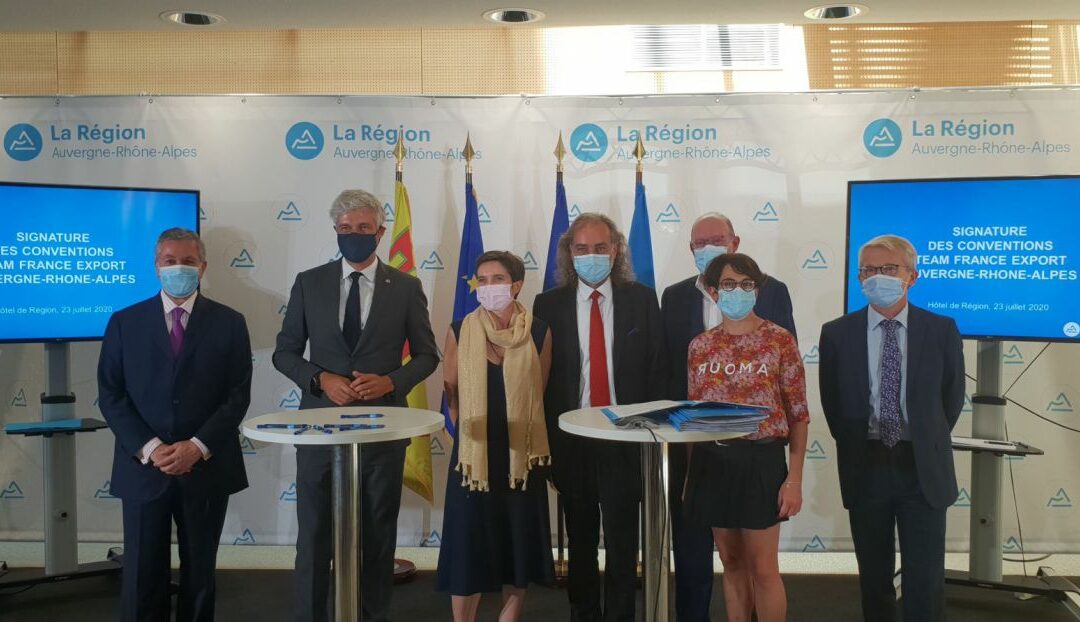 Région Auvergne – Rhône-Alpes – Signature de la convention Team France Export