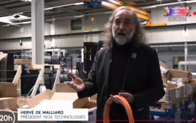 Reportage au 20h de France 2 du 20/04/22 sur les difficultés des industriels dans les locaux de MGA Technologies