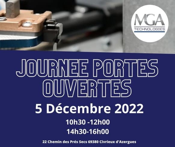 Semaine de l’industrie 2022 – Lundi 5 décembre – Journée portes ouvertes chez MGA Technologies